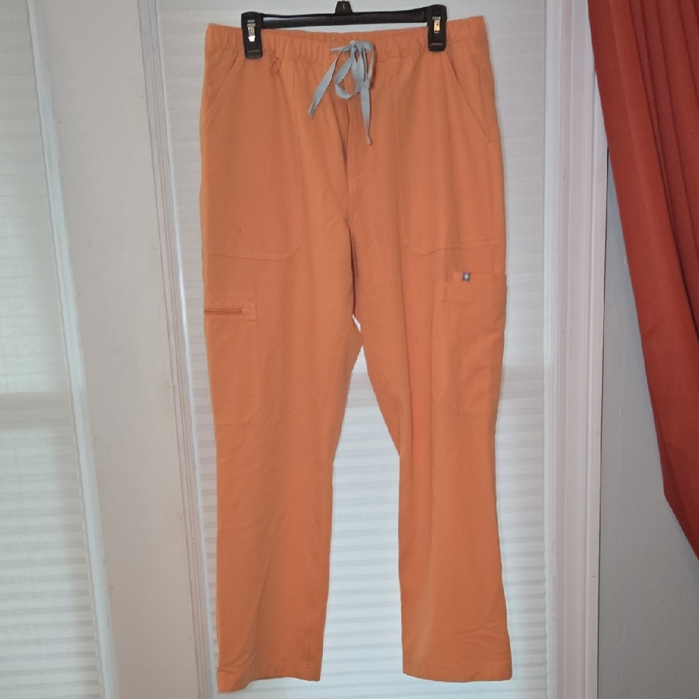 Men's Figs Orange Cargo Pants with Sleek Design